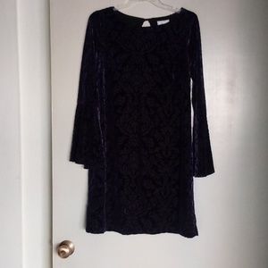 Purple velvet dresd. Fun to wear with boots